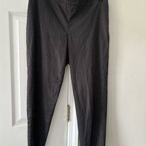 Talbots Black Polka Dot Ankle Pants